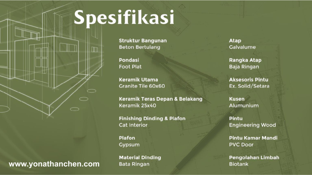 yonatha nchen konsultan propeti jual rumah griya hati hijau dengan spesifikasi bangunan yang berkualitas