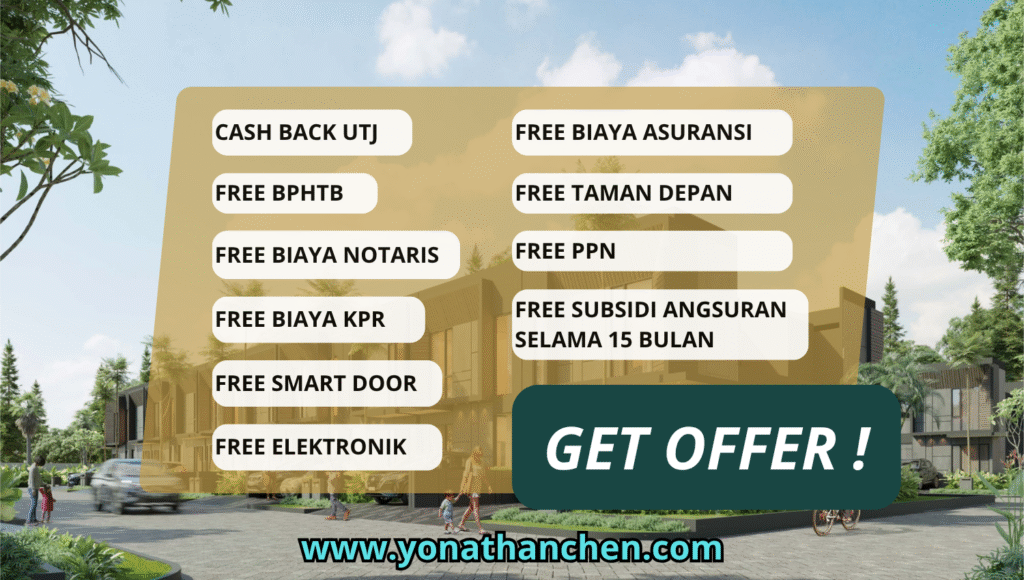 Dapatkan bonus membeli rumah Mutiara City sidoarjo cluster modena, yonathan chen konsultan properti sidoarjo