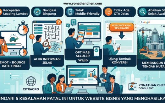5 Kesalahan Fatal Pemilik Bisnis Saat Membangun Website Perusahaan - yonathan chen konsultan bisnis dan properti surabaya