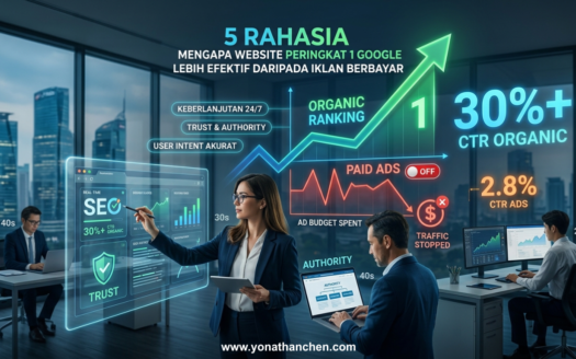 5 Rahasia Mengapa Website Peringkat 1 Google Lebih Efektif Daripada Iklan Berbayar - yonathan chen konsultan bisnis dan properti surabaya