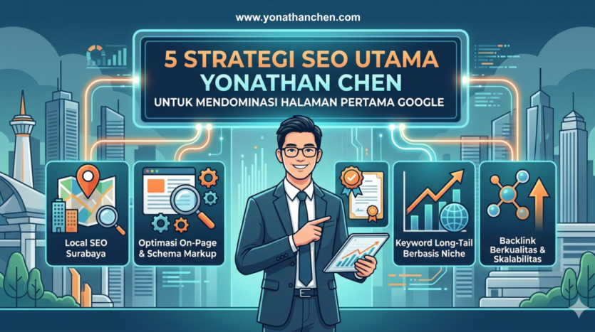 5 Strategi SEO Utama Yonathan Chen - Cara Mendominasi Halaman Pertama Google - yonathan chen konsultan bisnis dan properti surabaya & sidoarjo