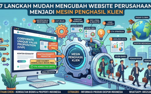 7 Langkah Mudah Mengubah Website Perusahaan Menjadi Mesin Penghasil Klien - yonathan chen konsultan bisnis dan properti surabaya